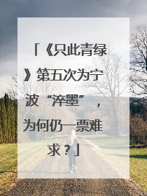 《只此青绿》第五次为宁波“淬墨”，为何仍一票难求？