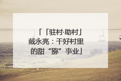 「驻村·助村」戴永亮：干好村里的甜“猕”事业