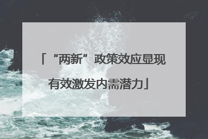 “两新”政策效应显现 有效激发内需潜力