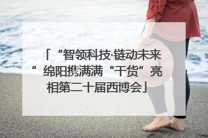 “智领科技·链动未来”绵阳携满满“干货”亮相第二十届西博会