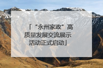 “永州家政”高质量发展交流展示活动正式启动