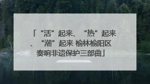 “活”起来、“热”起来、“潮”起来 榆林榆阳区奏响非遗保护三部曲