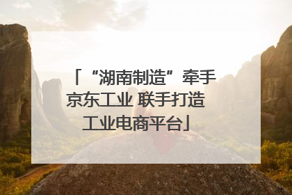 “湖南制造”牵手京东工业 联手打造工业电商平台