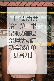 “菏力共治”第一书记助力基层治理活动启动会议在单县召开