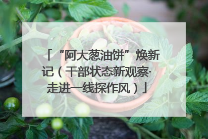 “阿大葱油饼”焕新记（干部状态新观察·走进一线探作风）