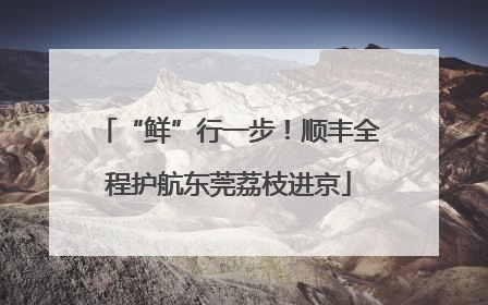 “鲜”行一步！顺丰全程护航东莞荔枝进京