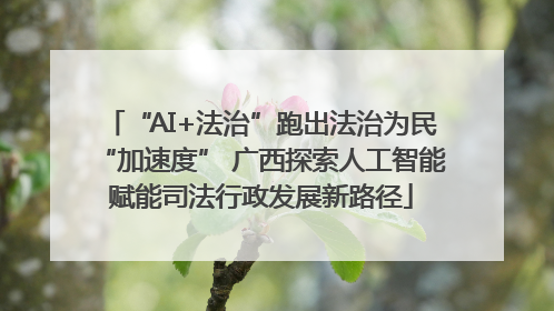 “AI+法治”跑出法治为民“加速度” 广西探索人工智能赋能司法行政发展新路径