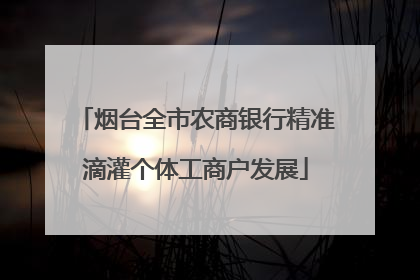 烟台全市农商银行精准滴灌个体工商户发展