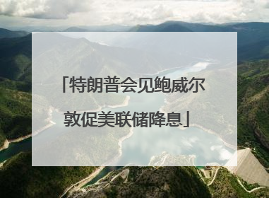 特朗普会见鲍威尔 敦促美联储降息