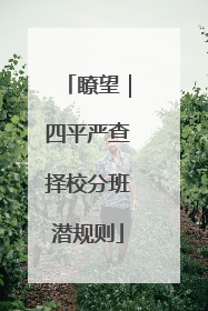 瞭望｜四平严查择校分班潜规则