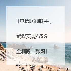 电信联通联手，武汉实现4/5G全频段一张网