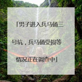 男子进入兵马俑三号坑，兵马俑受损等情况正在调查中