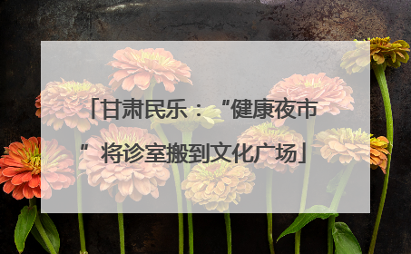 甘肃民乐：“健康夜市”将诊室搬到文化广场