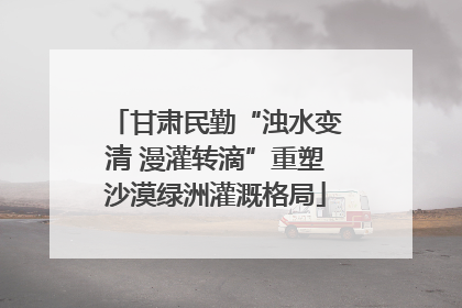 甘肃民勤“浊水变清 漫灌转滴”重塑沙漠绿洲灌溉格局