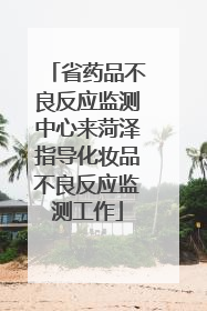 省药品不良反应监测中心来菏泽指导化妆品不良反应监测工作