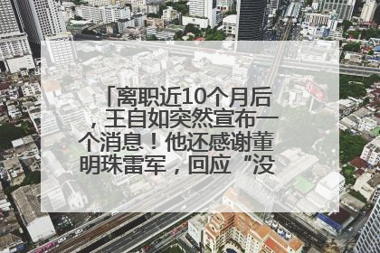 离职近10个月后，王自如突然宣布一个消息！他还感谢董明珠雷军，回应“没看过格力工资条”：真的不那么重要！