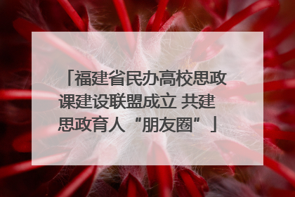 福建省民办高校思政课建设联盟成立 共建思政育人“朋友圈”