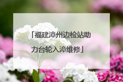 福建漳州边检站助力台轮入漳维修