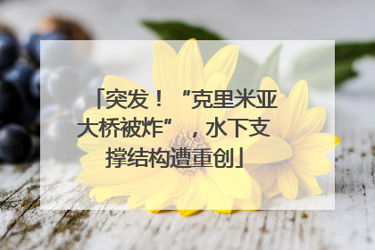 突发！“克里米亚大桥被炸”，水下支撑结构遭重创