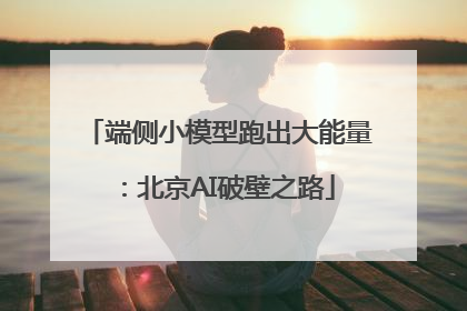 端侧小模型跑出大能量：北京AI破壁之路