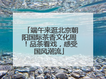 端午来逛北京朝阳国际茶香文化周！品茶看戏，感受国风潮流