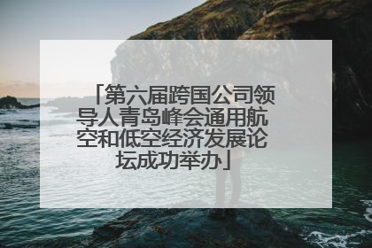 第六届跨国公司领导人青岛峰会通用航空和低空经济发展论坛成功举办