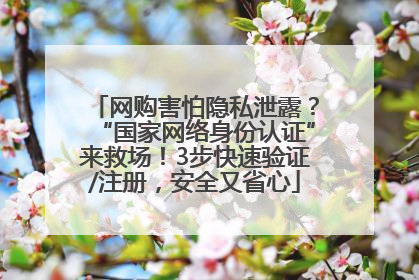网购害怕隐私泄露？“国家网络身份认证”来救场！3步快速验证/注册，安全又省心