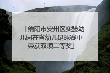 绵阳市安州区实验幼儿园在省幼儿足球赛中荣获双项二等奖
