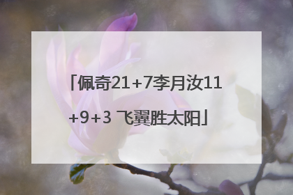 佩奇21+7李月汝11+9+3 飞翼胜太阳
