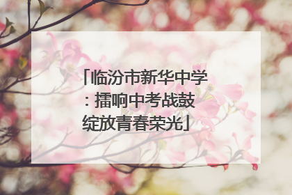 临汾市新华中学：擂响中考战鼓 绽放青春荣光