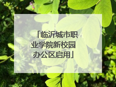 临沂城市职业学院新校园办公区启用
