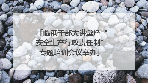 临港干部大讲堂暨“安全生产行政责任制”专题培训会议举办