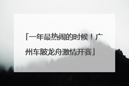 一年最热闹的时候！广州车陂龙舟激情开赛