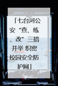七台河公安“查、练、改”三措并举 织密校园安全防护网