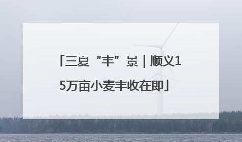 三夏“丰”景｜顺义15万亩小麦丰收在即
