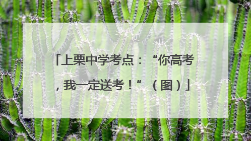 上栗中学考点：“你高考，我一定送考！”（图）