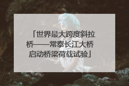 世界最大跨度斜拉桥——常泰长江大桥启动桥梁荷载试验