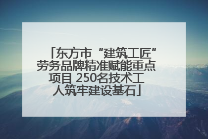 东方市“建筑工匠”劳务品牌精准赋能重点项目 250名技术工人筑牢建设基石