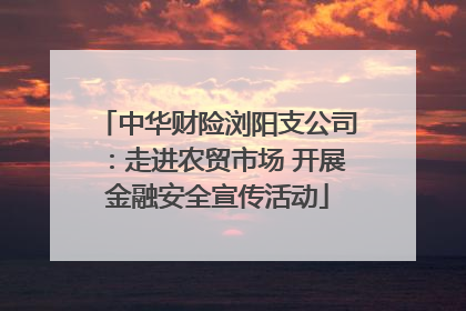 中华财险浏阳支公司：走进农贸市场 开展金融安全宣传活动
