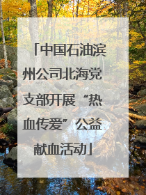 中国石油滨州公司北海党支部开展“热血传爱”公益献血活动