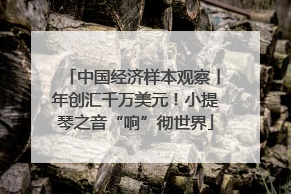 中国经济样本观察丨年创汇千万美元！小提琴之音“响”彻世界