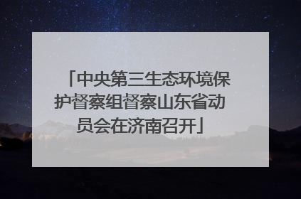 中央第三生态环境保护督察组督察山东省动员会在济南召开
