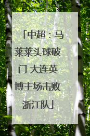 中超：马莱莱头球破门 大连英博主场击败浙江队
