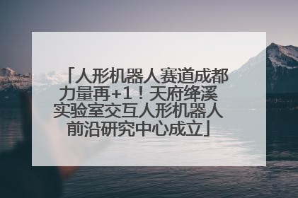 人形机器人赛道成都力量再+1！天府绛溪实验室交互人形机器人前沿研究中心成立
