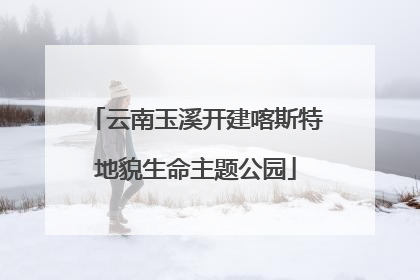云南玉溪开建喀斯特地貌生命主题公园