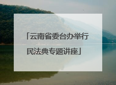 云南省委台办举行民法典专题讲座