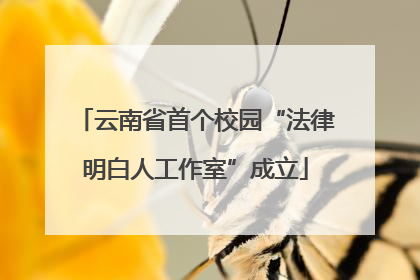 云南省首个校园“法律明白人工作室”成立
