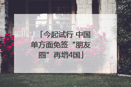 今起试行 中国单方面免签“朋友圈”再增4国