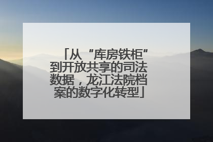 从“库房铁柜”到开放共享的司法数据，龙江法院档案的数字化转型