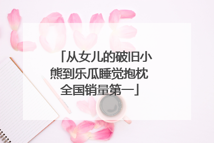 从女儿的破旧小熊到乐瓜睡觉抱枕全国销量第一